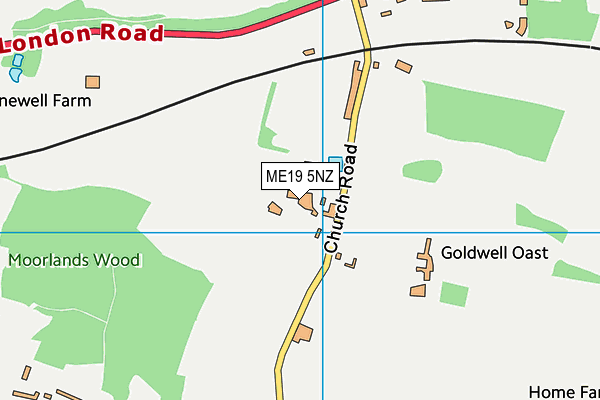 ME19 5NZ map - OS VectorMap District (Ordnance Survey) ME19 5NZ map - OS VectorMap District (Ordnance Survey)