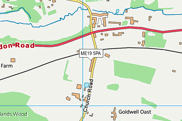 ME19 5PA map - OS VectorMap District (Ordnance Survey) ME19 5PA map - OS VectorMap District (Ordnance Survey)