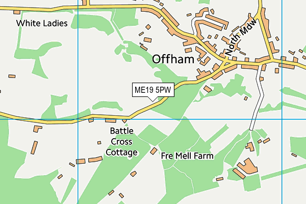 ME19 5PW map - OS VectorMap District (Ordnance Survey) ME19 5PW map - OS VectorMap District (Ordnance Survey)