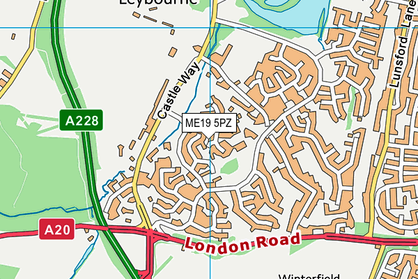 ME19 5PZ map - OS VectorMap District (Ordnance Survey) ME19 5PZ map - OS VectorMap District (Ordnance Survey)