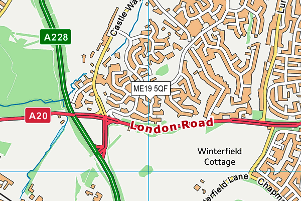 ME19 5QF map - OS VectorMap District (Ordnance Survey) ME19 5QF map - OS VectorMap District (Ordnance Survey)