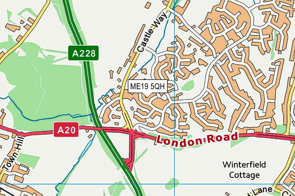 ME19 5QH map - OS VectorMap District (Ordnance Survey) ME19 5QH map - OS VectorMap District (Ordnance Survey)