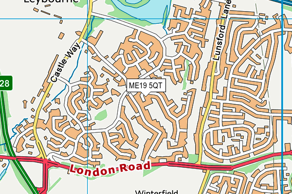 ME19 5QT map - OS VectorMap District (Ordnance Survey)