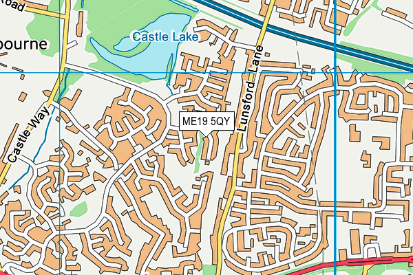 ME19 5QY map - OS VectorMap District (Ordnance Survey) ME19 5QY map - OS VectorMap District (Ordnance Survey)