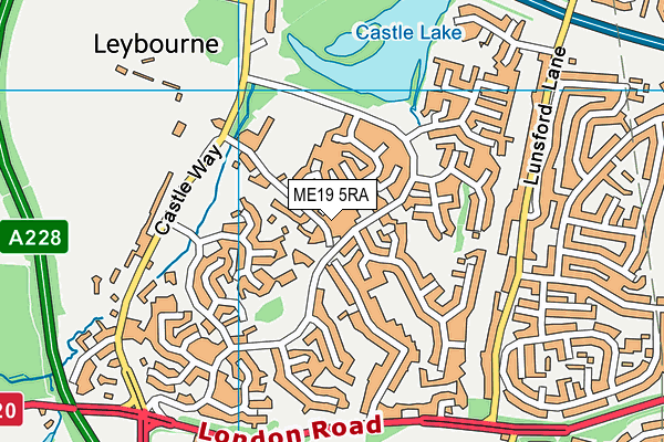 ME19 5RA map - OS VectorMap District (Ordnance Survey) ME19 5RA map - OS VectorMap District (Ordnance Survey)