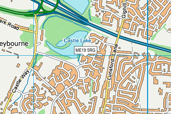 ME19 5RG map - OS VectorMap District (Ordnance Survey)