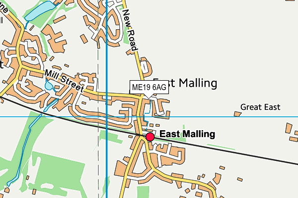 ME19 6AG map - OS VectorMap District (Ordnance Survey) ME19 6AG map - OS VectorMap District (Ordnance Survey)
