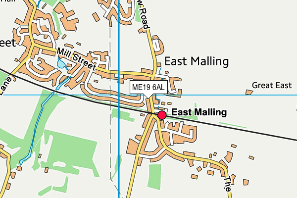 ME19 6AL map - OS VectorMap District (Ordnance Survey) ME19 6AL map - OS VectorMap District (Ordnance Survey)