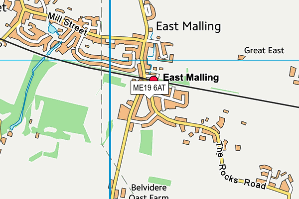 ME19 6AT map - OS VectorMap District (Ordnance Survey) ME19 6AT map - OS VectorMap District (Ordnance Survey)