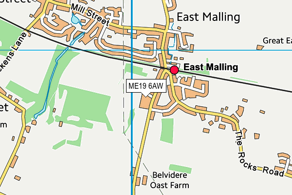 ME19 6AW map - OS VectorMap District (Ordnance Survey) ME19 6AW map - OS VectorMap District (Ordnance Survey)