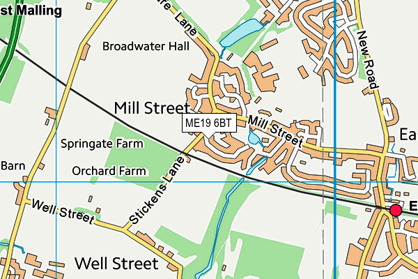 ME19 6BT map - OS VectorMap District (Ordnance Survey) ME19 6BT map - OS VectorMap District (Ordnance Survey)