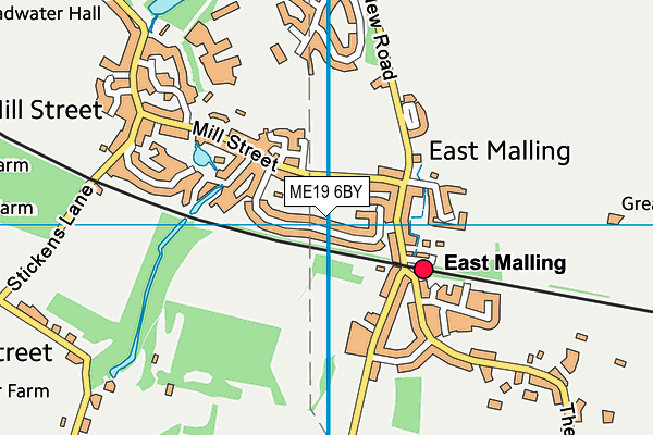 ME19 6BY map - OS VectorMap District (Ordnance Survey) ME19 6BY map - OS VectorMap District (Ordnance Survey)