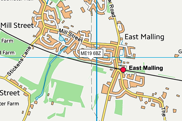 ME19 6BZ map - OS VectorMap District (Ordnance Survey)