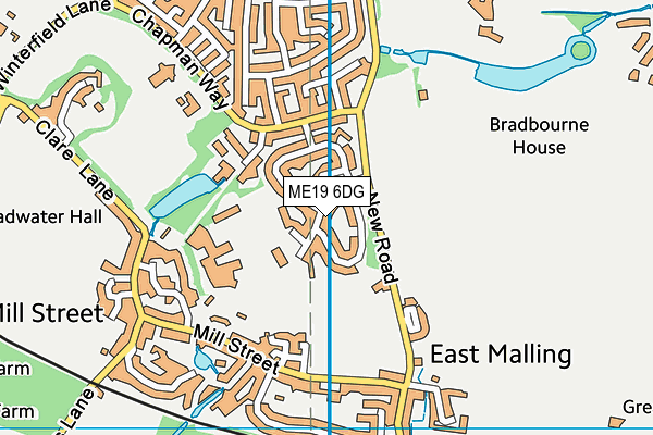 ME19 6DG map - OS VectorMap District (Ordnance Survey)