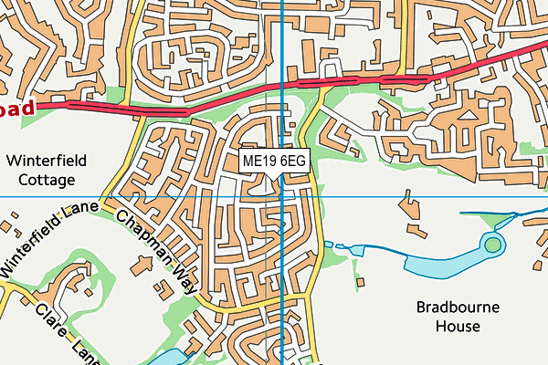 ME19 6EG map - OS VectorMap District (Ordnance Survey) ME19 6EG map - OS VectorMap District (Ordnance Survey)