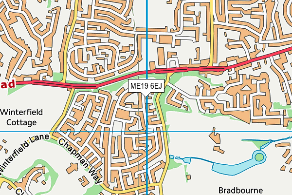 ME19 6EJ map - OS VectorMap District (Ordnance Survey) ME19 6EJ map - OS VectorMap District (Ordnance Survey)