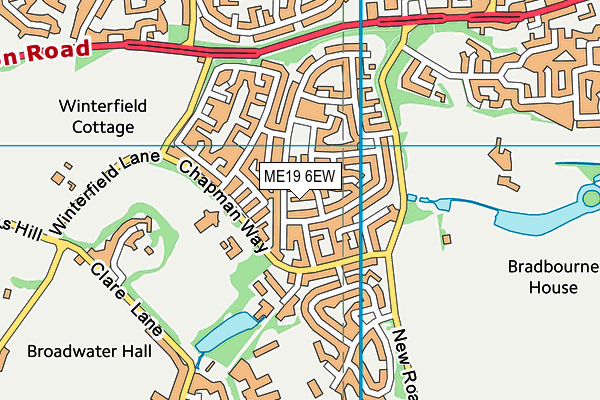 ME19 6EW map - OS VectorMap District (Ordnance Survey) ME19 6EW map - OS VectorMap District (Ordnance Survey)