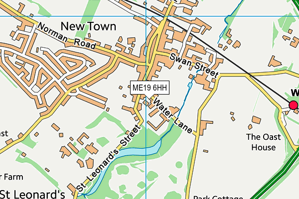 ME19 6HH map - OS VectorMap District (Ordnance Survey)