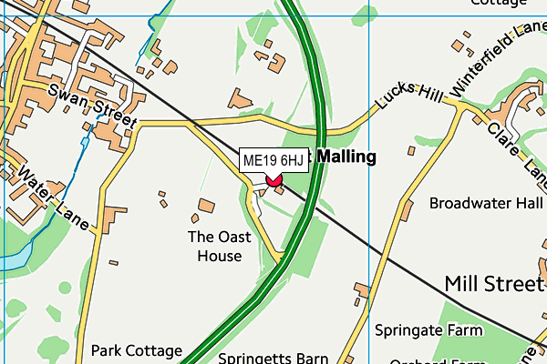 ME19 6HJ map - OS VectorMap District (Ordnance Survey) ME19 6HJ map - OS VectorMap District (Ordnance Survey)