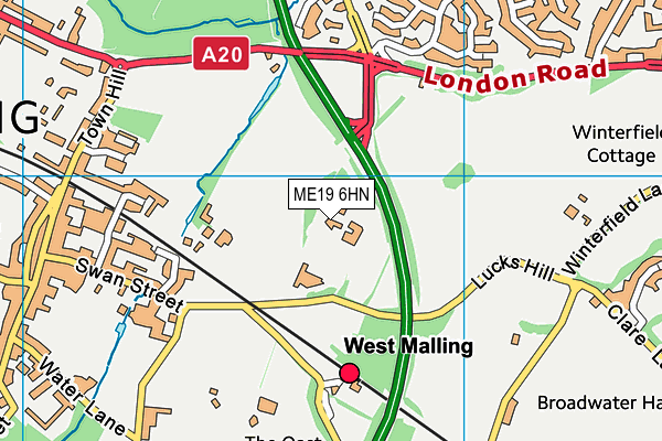 ME19 6HN map - OS VectorMap District (Ordnance Survey) ME19 6HN map - OS VectorMap District (Ordnance Survey)