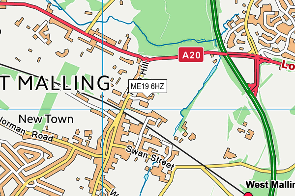 ME19 6HZ map - OS VectorMap District (Ordnance Survey) ME19 6HZ map - OS VectorMap District (Ordnance Survey)