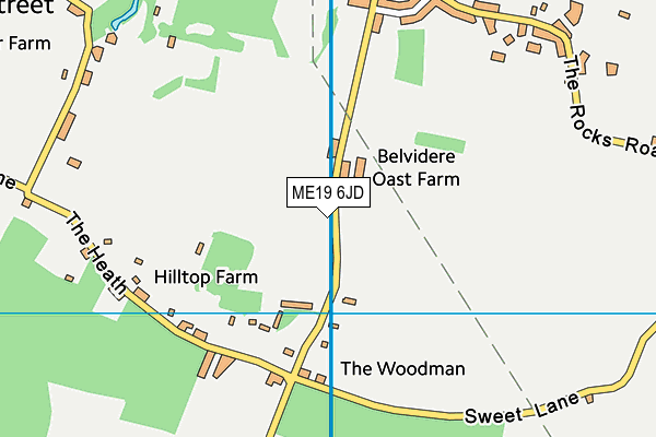 ME19 6JD map - OS VectorMap District (Ordnance Survey) ME19 6JD map - OS VectorMap District (Ordnance Survey)