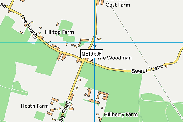 ME19 6JF map - OS VectorMap District (Ordnance Survey) ME19 6JF map - OS VectorMap District (Ordnance Survey)