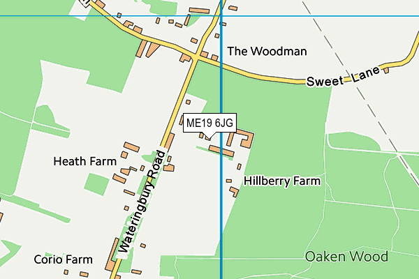 ME19 6JG map - OS VectorMap District (Ordnance Survey) ME19 6JG map - OS VectorMap District (Ordnance Survey)