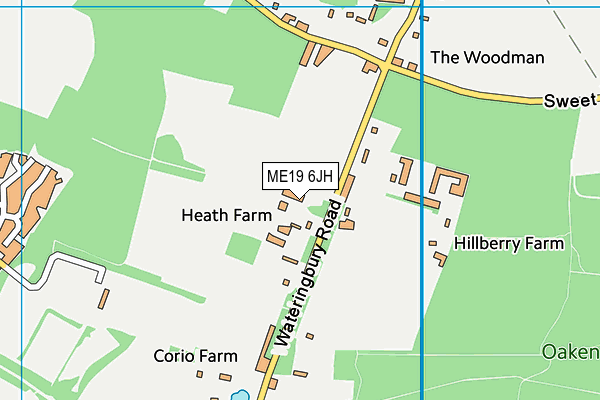 ME19 6JH map - OS VectorMap District (Ordnance Survey) ME19 6JH map - OS VectorMap District (Ordnance Survey)