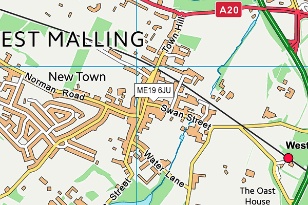 ME19 6JU map - OS VectorMap District (Ordnance Survey) ME19 6JU map - OS VectorMap District (Ordnance Survey)