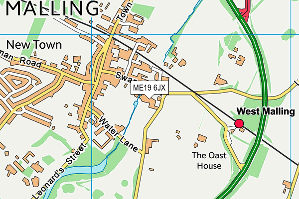 ME19 6JX map - OS VectorMap District (Ordnance Survey) ME19 6JX map - OS VectorMap District (Ordnance Survey)