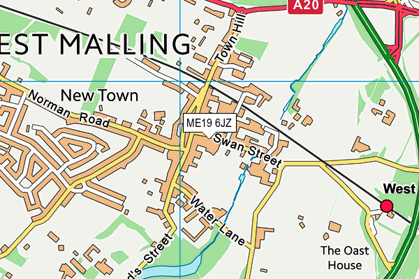 ME19 6JZ map - OS VectorMap District (Ordnance Survey) ME19 6JZ map - OS VectorMap District (Ordnance Survey)