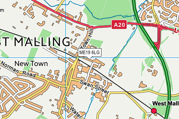 ME19 6LG map - OS VectorMap District (Ordnance Survey) ME19 6LG map - OS VectorMap District (Ordnance Survey)