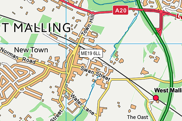 ME19 6LL map - OS VectorMap District (Ordnance Survey) ME19 6LL map - OS VectorMap District (Ordnance Survey)