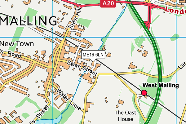 ME19 6LN map - OS VectorMap District (Ordnance Survey)