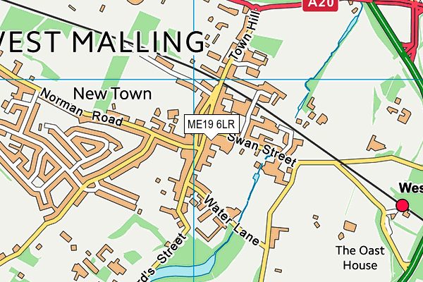 ME19 6LR map - OS VectorMap District (Ordnance Survey) ME19 6LR map - OS VectorMap District (Ordnance Survey)