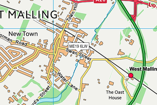 ME19 6LW map - OS VectorMap District (Ordnance Survey) ME19 6LW map - OS VectorMap District (Ordnance Survey)