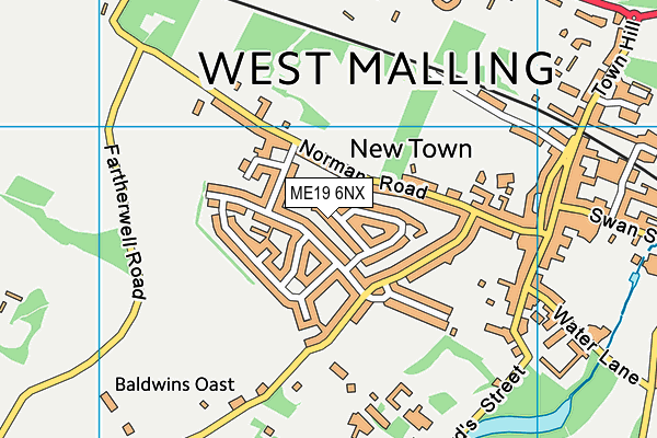 ME19 6NX map - OS VectorMap District (Ordnance Survey) ME19 6NX map - OS VectorMap District (Ordnance Survey)