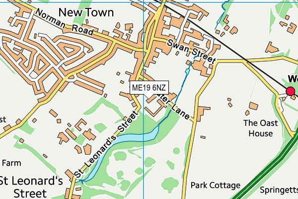 ME19 6NZ map - OS VectorMap District (Ordnance Survey) ME19 6NZ map - OS VectorMap District (Ordnance Survey)