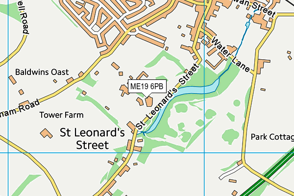 ME19 6PB map - OS VectorMap District (Ordnance Survey) ME19 6PB map - OS VectorMap District (Ordnance Survey)