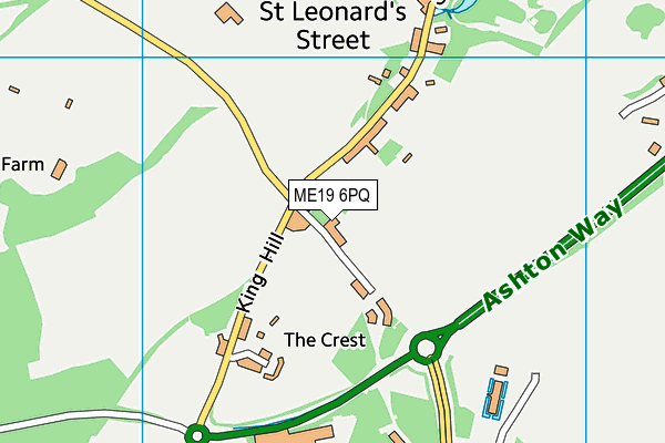 ME19 6PQ map - OS VectorMap District (Ordnance Survey)