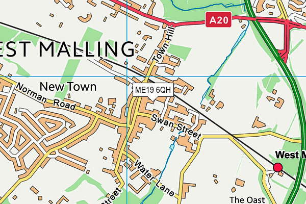 ME19 6QH map - OS VectorMap District (Ordnance Survey) ME19 6QH map - OS VectorMap District (Ordnance Survey)