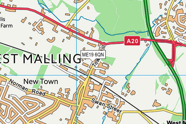ME19 6QN map - OS VectorMap District (Ordnance Survey) ME19 6QN map - OS VectorMap District (Ordnance Survey)