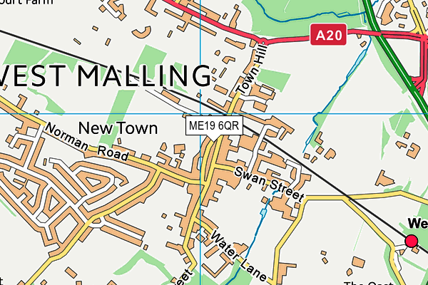 ME19 6QR map - OS VectorMap District (Ordnance Survey) ME19 6QR map - OS VectorMap District (Ordnance Survey)