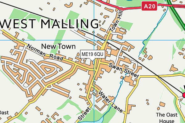ME19 6QU map - OS VectorMap District (Ordnance Survey) ME19 6QU map - OS VectorMap District (Ordnance Survey)