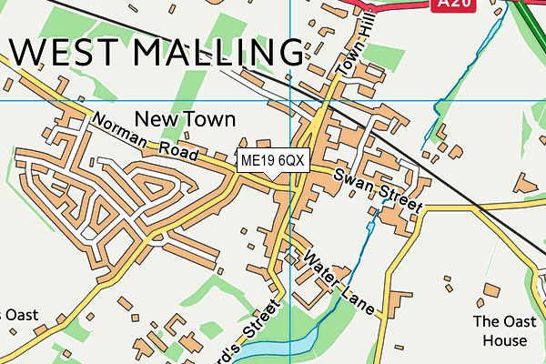ME19 6QX map - OS VectorMap District (Ordnance Survey) ME19 6QX map - OS VectorMap District (Ordnance Survey)