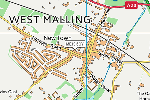 ME19 6QY map - OS VectorMap District (Ordnance Survey) ME19 6QY map - OS VectorMap District (Ordnance Survey)