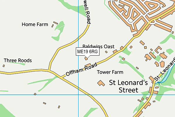 ME19 6RG map - OS VectorMap District (Ordnance Survey) ME19 6RG map - OS VectorMap District (Ordnance Survey)