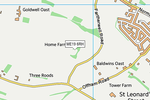 ME19 6RH map - OS VectorMap District (Ordnance Survey) ME19 6RH map - OS VectorMap District (Ordnance Survey)