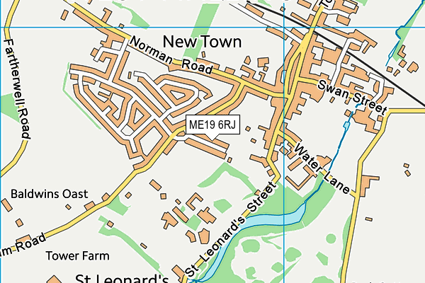 ME19 6RJ map - OS VectorMap District (Ordnance Survey) ME19 6RJ map - OS VectorMap District (Ordnance Survey)